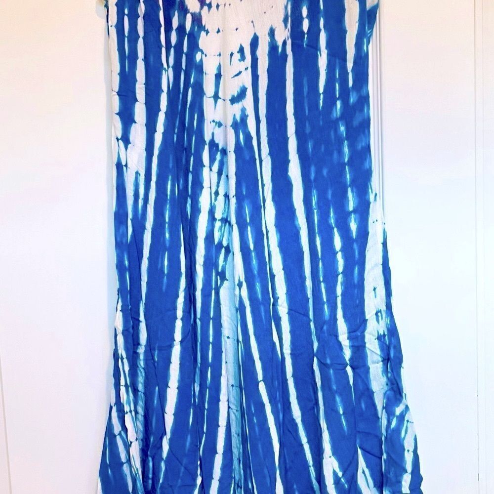 SHORELINE Summer Shift Dress Women Multiple Sizes Blue Tie-Dye Sleeveless NEW - Picture 9 of 12